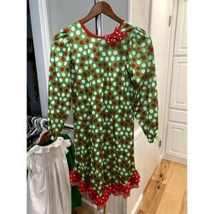 Laura Dare Polka Dot Holiday/Christmas Night Dress Sz 8
